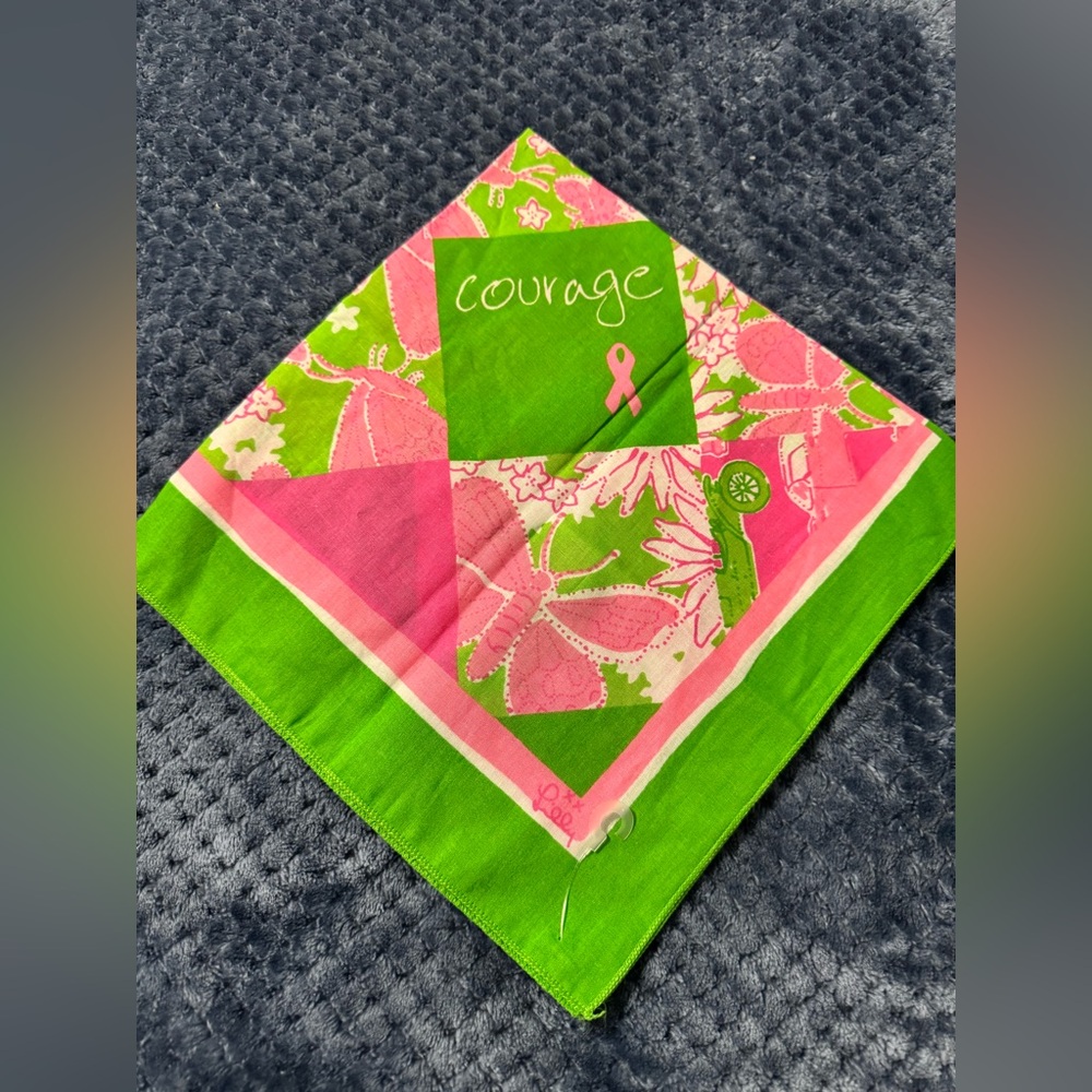 Lilly Pulitzer Pink and Green Courage Bandana